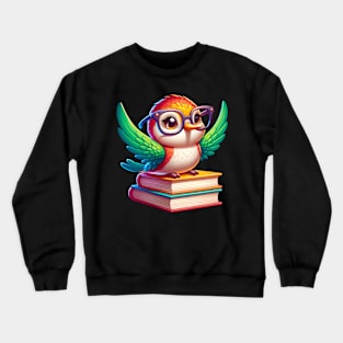 Hummingbird And Books Crewneck Sweatshirt